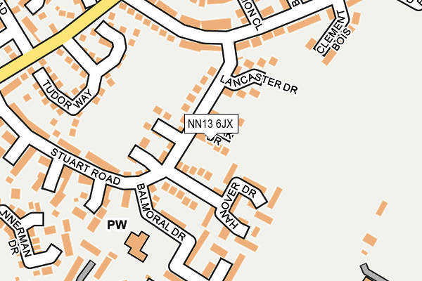 NN13 6JX map - OS OpenMap – Local (Ordnance Survey) NN13 6JX map - OS OpenMap – Local (Ordnance Survey)