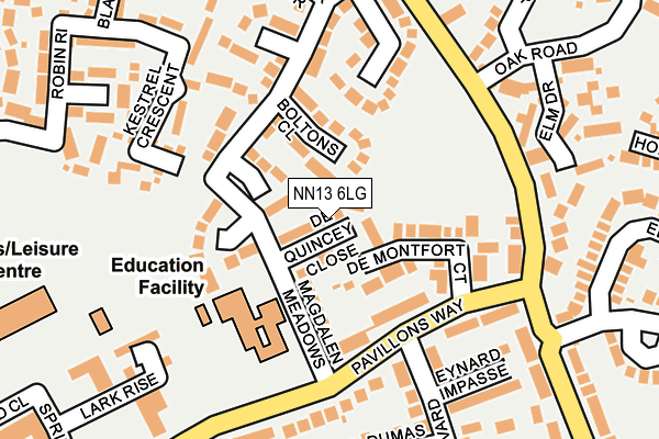 NN13 6LG map - OS OpenMap – Local (Ordnance Survey) NN13 6LG map - OS OpenMap – Local (Ordnance Survey)