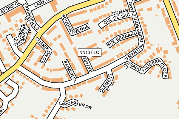 NN13 6LQ map - OS OpenMap – Local (Ordnance Survey)