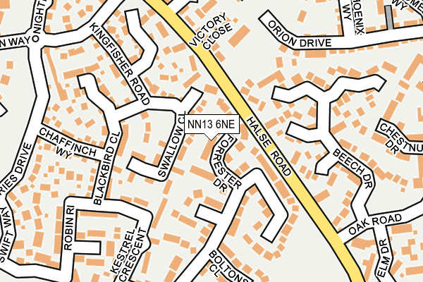 NN13 6NE map - OS OpenMap – Local (Ordnance Survey) NN13 6NE map - OS OpenMap – Local (Ordnance Survey)