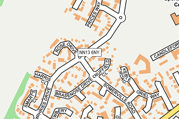 NN13 6NY map - OS OpenMap – Local (Ordnance Survey)