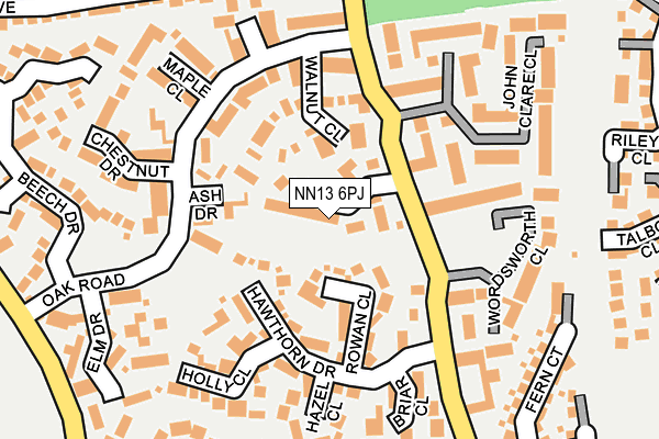 NN13 6PJ map - OS OpenMap – Local (Ordnance Survey) NN13 6PJ map - OS OpenMap – Local (Ordnance Survey)