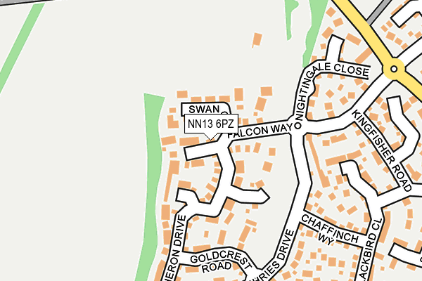 NN13 6PZ map - OS OpenMap – Local (Ordnance Survey) NN13 6PZ map - OS OpenMap – Local (Ordnance Survey)