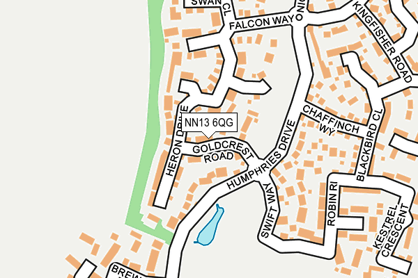 NN13 6QG map - OS OpenMap – Local (Ordnance Survey) NN13 6QG map - OS OpenMap – Local (Ordnance Survey)