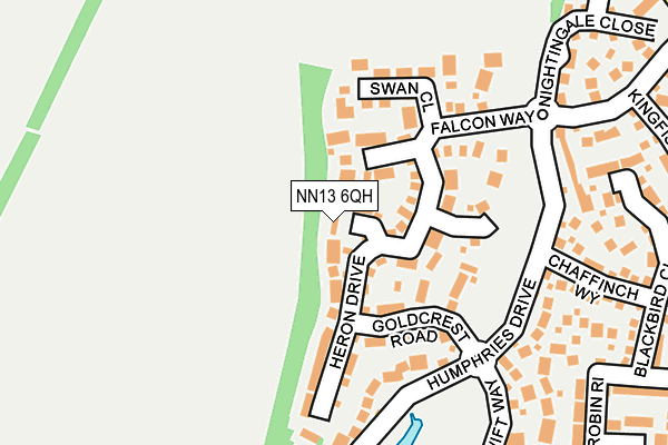 NN13 6QH map - OS OpenMap – Local (Ordnance Survey) NN13 6QH map - OS OpenMap – Local (Ordnance Survey)