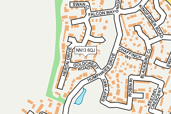 NN13 6QJ map - OS OpenMap – Local (Ordnance Survey) NN13 6QJ map - OS OpenMap – Local (Ordnance Survey)