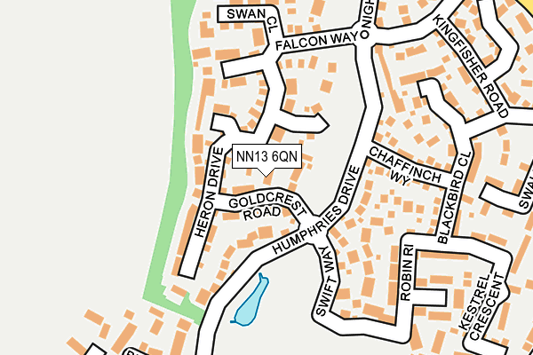 NN13 6QN map - OS OpenMap – Local (Ordnance Survey) NN13 6QN map - OS OpenMap – Local (Ordnance Survey)