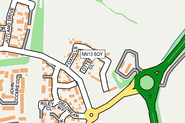 NN13 6QY map - OS OpenMap – Local (Ordnance Survey) NN13 6QY map - OS OpenMap – Local (Ordnance Survey)