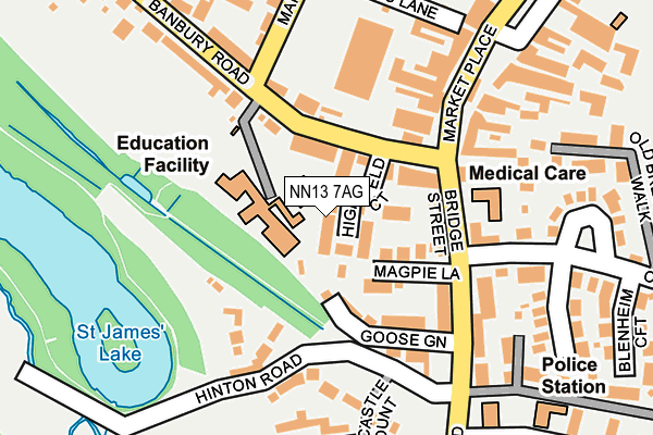NN13 7AG map - OS OpenMap – Local (Ordnance Survey) NN13 7AG map - OS OpenMap – Local (Ordnance Survey)
