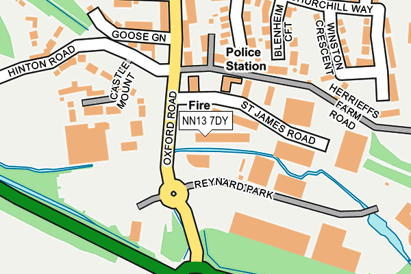 NN13 7DY map - OS OpenMap – Local (Ordnance Survey) NN13 7DY map - OS OpenMap – Local (Ordnance Survey)