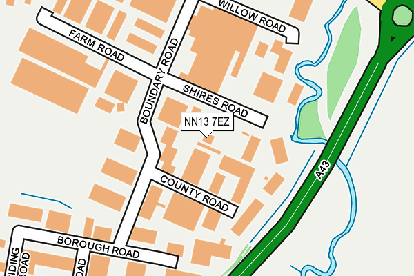 NN13 7EZ map - OS OpenMap – Local (Ordnance Survey)