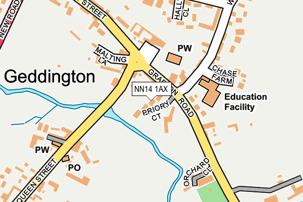 NN14 1AX map - OS OpenMap – Local (Ordnance Survey) NN14 1AX map - OS OpenMap – Local (Ordnance Survey)
