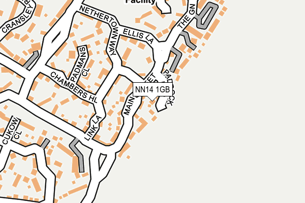 NN14 1GB map - OS OpenMap – Local (Ordnance Survey)