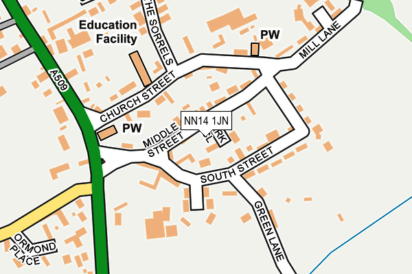 NN14 1JN map - OS OpenMap – Local (Ordnance Survey) NN14 1JN map - OS OpenMap – Local (Ordnance Survey)