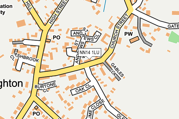 NN14 1LU map - OS OpenMap – Local (Ordnance Survey) NN14 1LU map - OS OpenMap – Local (Ordnance Survey)