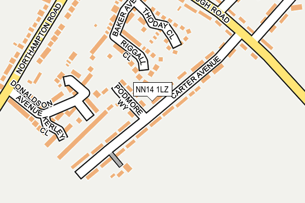 NN14 1LZ map - OS OpenMap – Local (Ordnance Survey) NN14 1LZ map - OS OpenMap – Local (Ordnance Survey)
