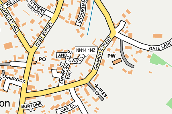 NN14 1NZ map - OS OpenMap – Local (Ordnance Survey) NN14 1NZ map - OS OpenMap – Local (Ordnance Survey)