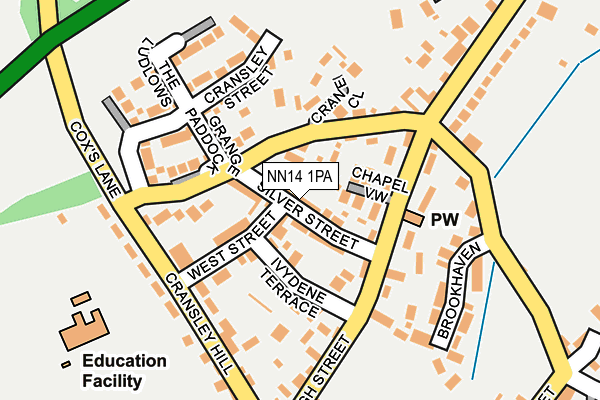 NN14 1PA map - OS OpenMap – Local (Ordnance Survey) NN14 1PA map - OS OpenMap – Local (Ordnance Survey)
