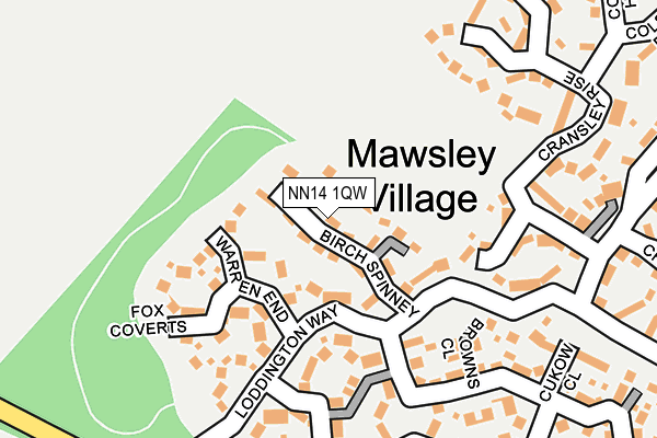 NN14 1QW map - OS OpenMap – Local (Ordnance Survey)
