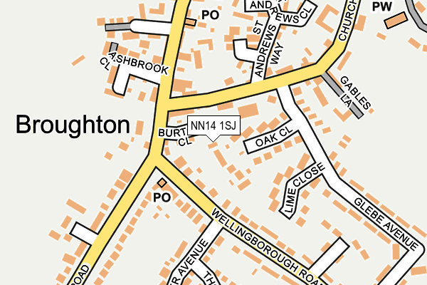 NN14 1SJ map - OS OpenMap – Local (Ordnance Survey) NN14 1SJ map - OS OpenMap – Local (Ordnance Survey)
