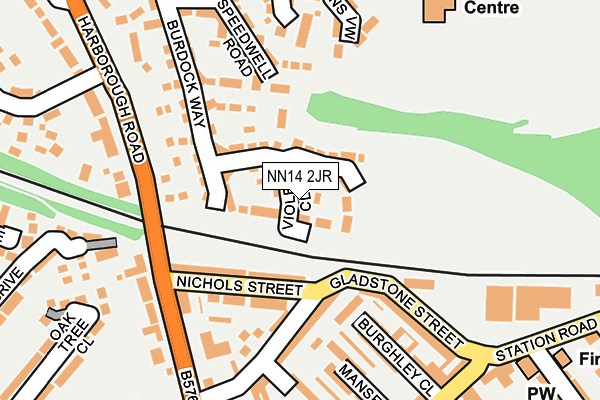 NN14 2JR map - OS OpenMap – Local (Ordnance Survey)