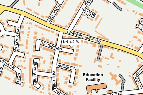 NN14 2LW map - OS OpenMap – Local (Ordnance Survey) NN14 2LW map - OS OpenMap – Local (Ordnance Survey)