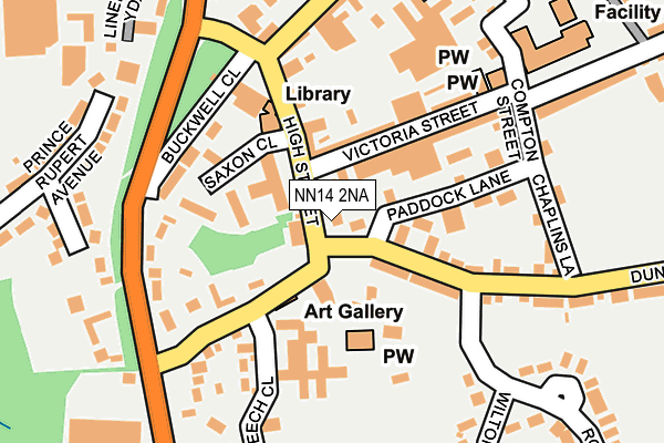 NN14 2NA map - OS OpenMap – Local (Ordnance Survey) NN14 2NA map - OS OpenMap – Local (Ordnance Survey)