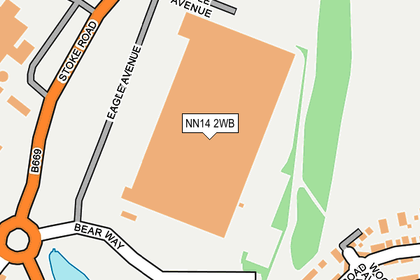 NN14 2WB map - OS OpenMap – Local (Ordnance Survey)