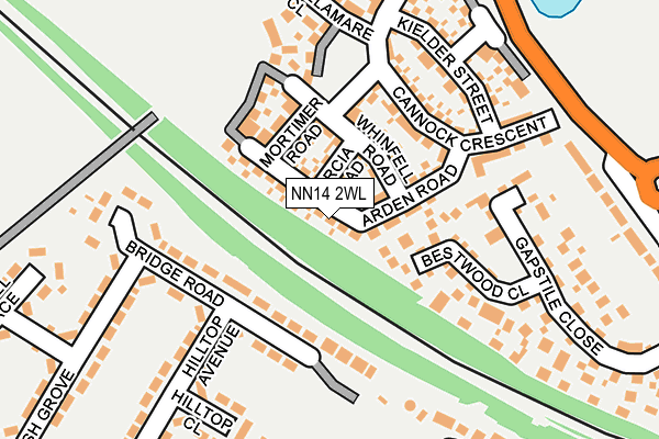 NN14 2WL map - OS OpenMap – Local (Ordnance Survey) NN14 2WL map - OS OpenMap – Local (Ordnance Survey)