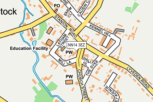 NN14 3EZ map - OS OpenMap – Local (Ordnance Survey)