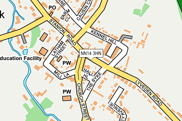 NN14 3HN map - OS OpenMap – Local (Ordnance Survey) NN14 3HN map - OS OpenMap – Local (Ordnance Survey)