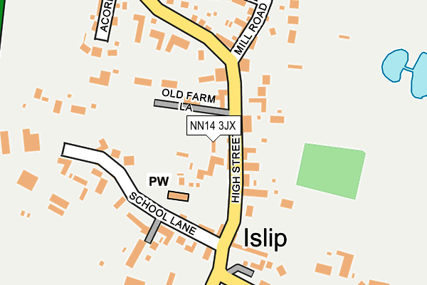 NN14 3JX map - OS OpenMap – Local (Ordnance Survey) NN14 3JX map - OS OpenMap – Local (Ordnance Survey)
