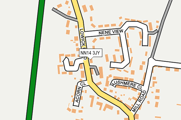 NN14 3JY map - OS OpenMap – Local (Ordnance Survey) NN14 3JY map - OS OpenMap – Local (Ordnance Survey)