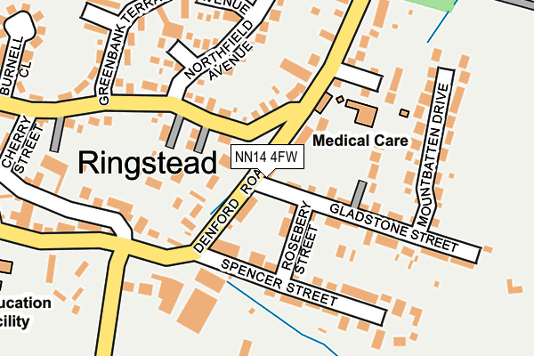 NN14 4FW map - OS OpenMap – Local (Ordnance Survey) NN14 4FW map - OS OpenMap – Local (Ordnance Survey)