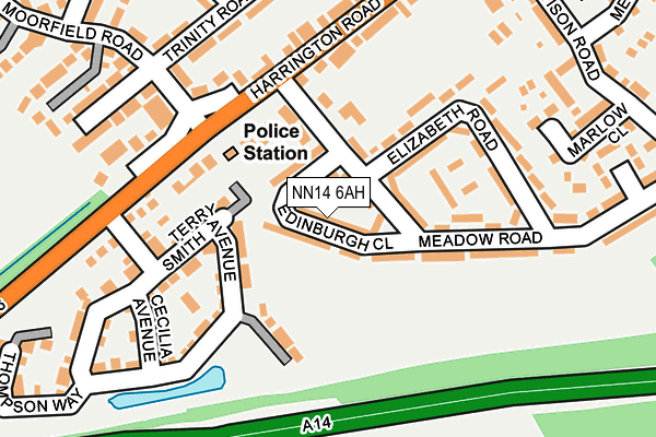 NN14 6AH map - OS OpenMap – Local (Ordnance Survey) NN14 6AH map - OS OpenMap – Local (Ordnance Survey)