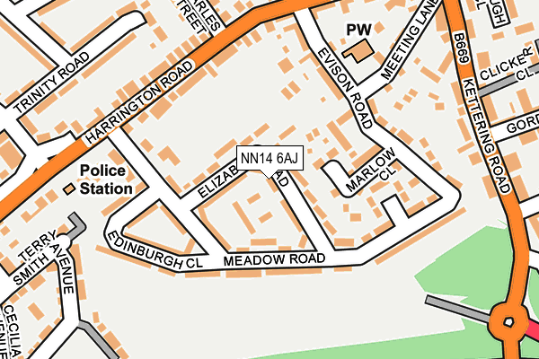 NN14 6AJ map - OS OpenMap – Local (Ordnance Survey) NN14 6AJ map - OS OpenMap – Local (Ordnance Survey)