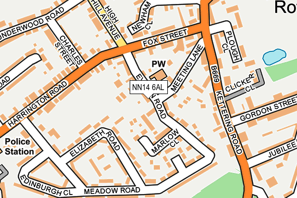 NN14 6AL map - OS OpenMap – Local (Ordnance Survey) NN14 6AL map - OS OpenMap – Local (Ordnance Survey)