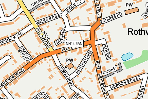 NN14 6AN map - OS OpenMap – Local (Ordnance Survey) NN14 6AN map - OS OpenMap – Local (Ordnance Survey)