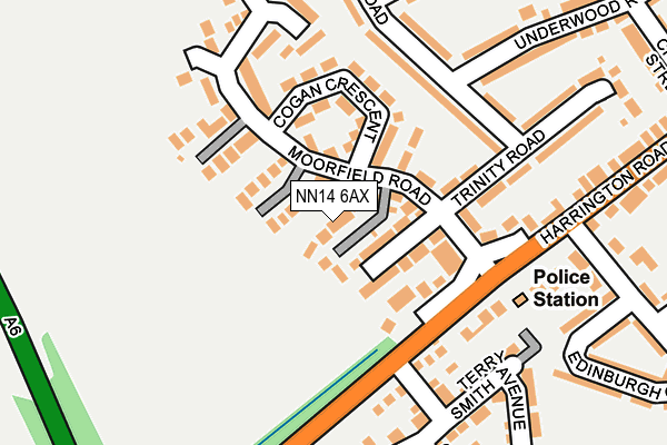 NN14 6AX map - OS OpenMap – Local (Ordnance Survey) NN14 6AX map - OS OpenMap – Local (Ordnance Survey)
