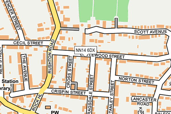 NN14 6DX map - OS OpenMap – Local (Ordnance Survey)