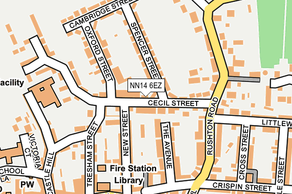 NN14 6EZ map - OS OpenMap – Local (Ordnance Survey)