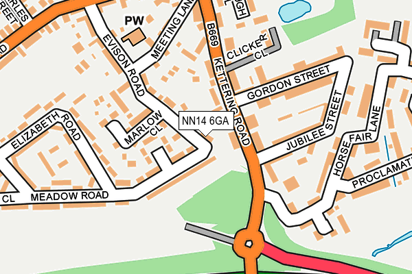 NN14 6GA map - OS OpenMap – Local (Ordnance Survey) NN14 6GA map - OS OpenMap – Local (Ordnance Survey)