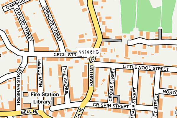 NN14 6HG map - OS OpenMap – Local (Ordnance Survey)