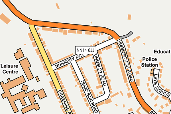NN14 6JJ map - OS OpenMap – Local (Ordnance Survey)