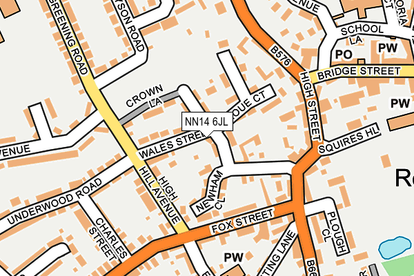 NN14 6JL map - OS OpenMap – Local (Ordnance Survey)