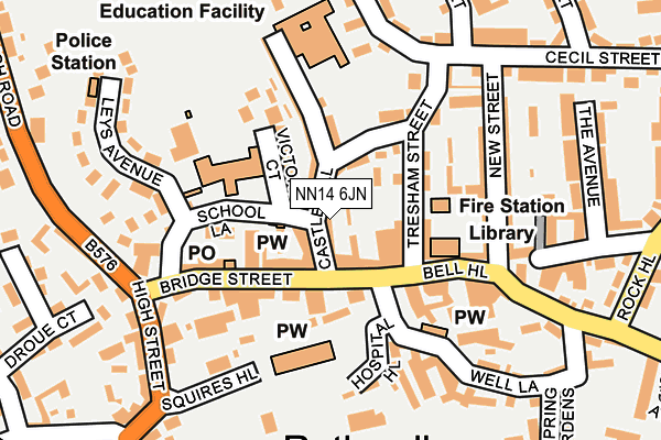 NN14 6JN map - OS OpenMap – Local (Ordnance Survey)