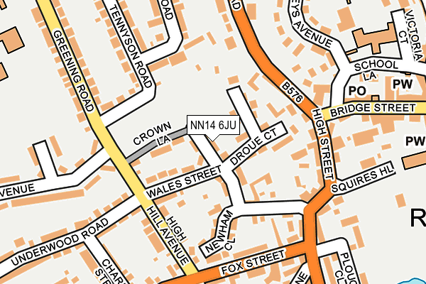 NN14 6JU map - OS OpenMap – Local (Ordnance Survey) NN14 6JU map - OS OpenMap – Local (Ordnance Survey)