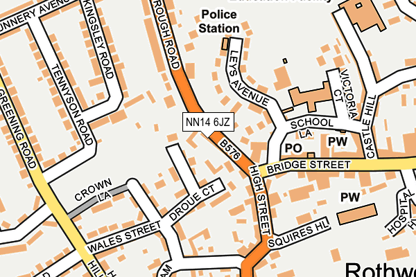 NN14 6JZ map - OS OpenMap – Local (Ordnance Survey)