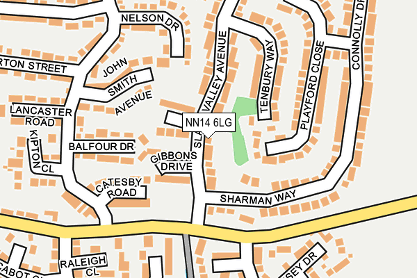 NN14 6LG map - OS OpenMap – Local (Ordnance Survey)