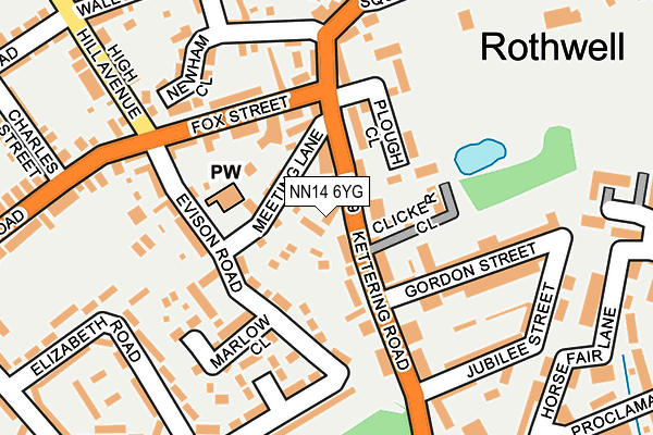 NN14 6YG map - OS OpenMap – Local (Ordnance Survey)